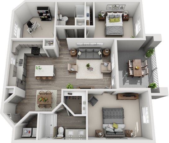 Cyprus, 2 bedroom apartment floorplan