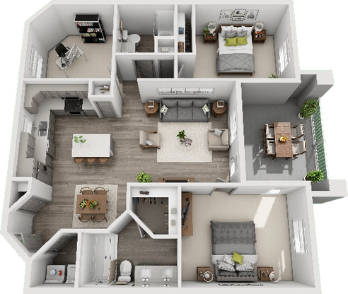 Cyprus, 1400 sq ft apartment floor plan