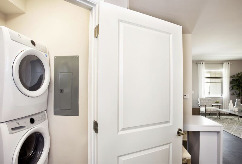 in-unit washer and dryer in terraces at peridia apartments